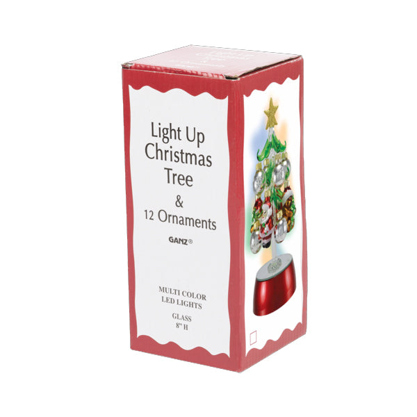 Light Up Christmas Tree with Ornament-Santa & Yellow Bear