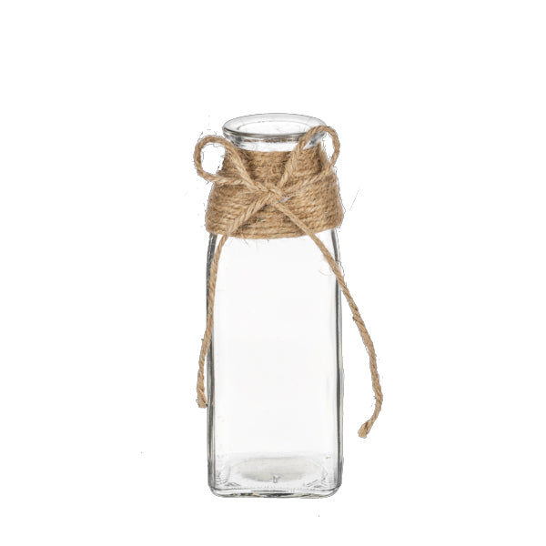 Jute Wrapped Bud Vase Set