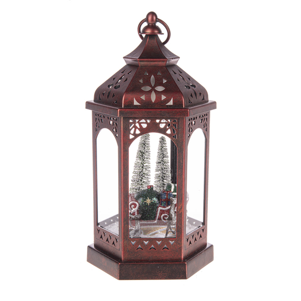 Santa's Sleigh Lantern, LED Projection