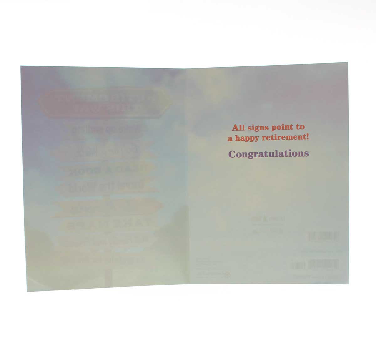 Retirement Card: Signpost