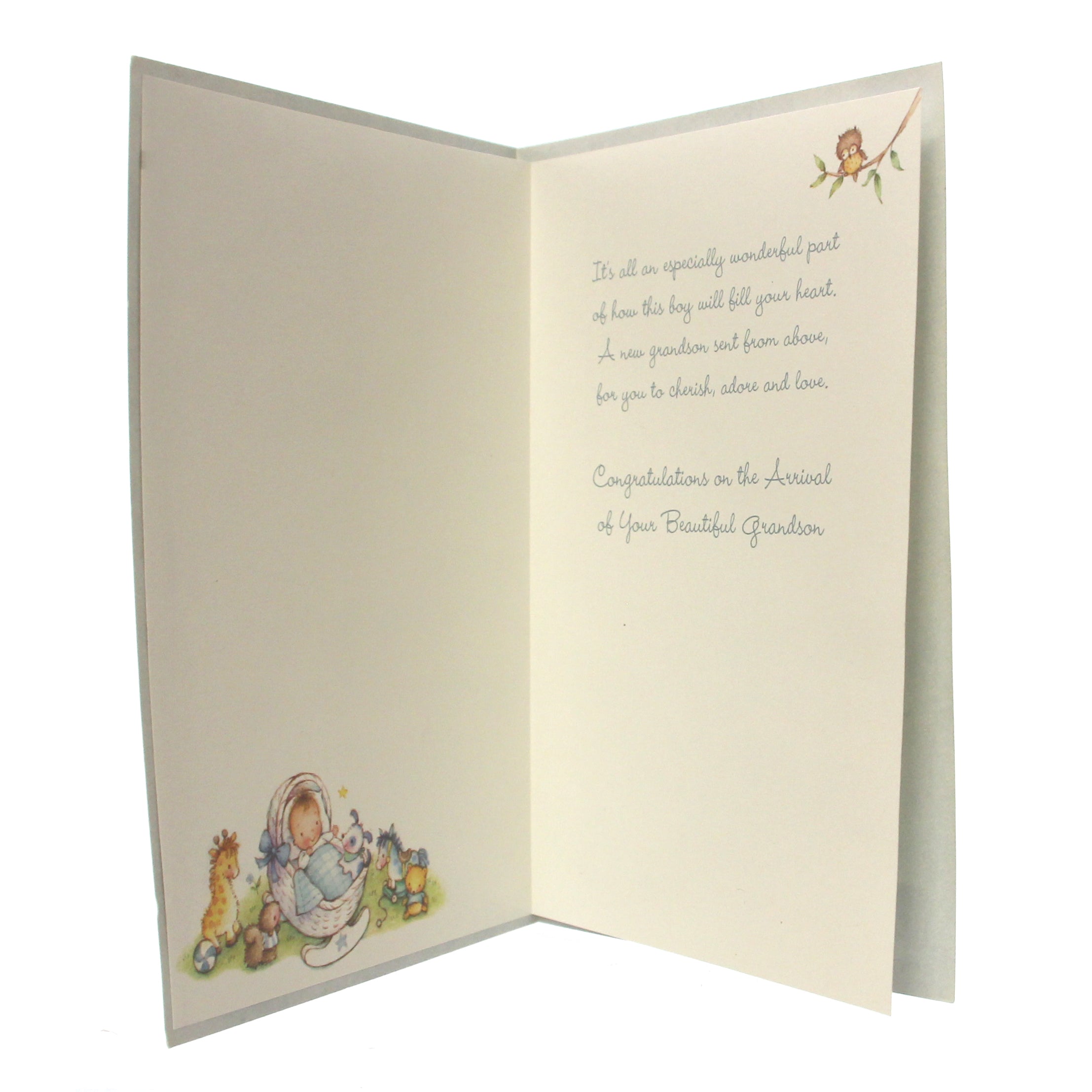 New Little Grandson Baby Card