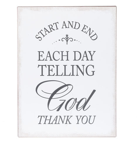 Thank You God Wall Plaque
