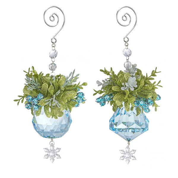 Kissing Krystals Winter Ice Mistletoe Ornament