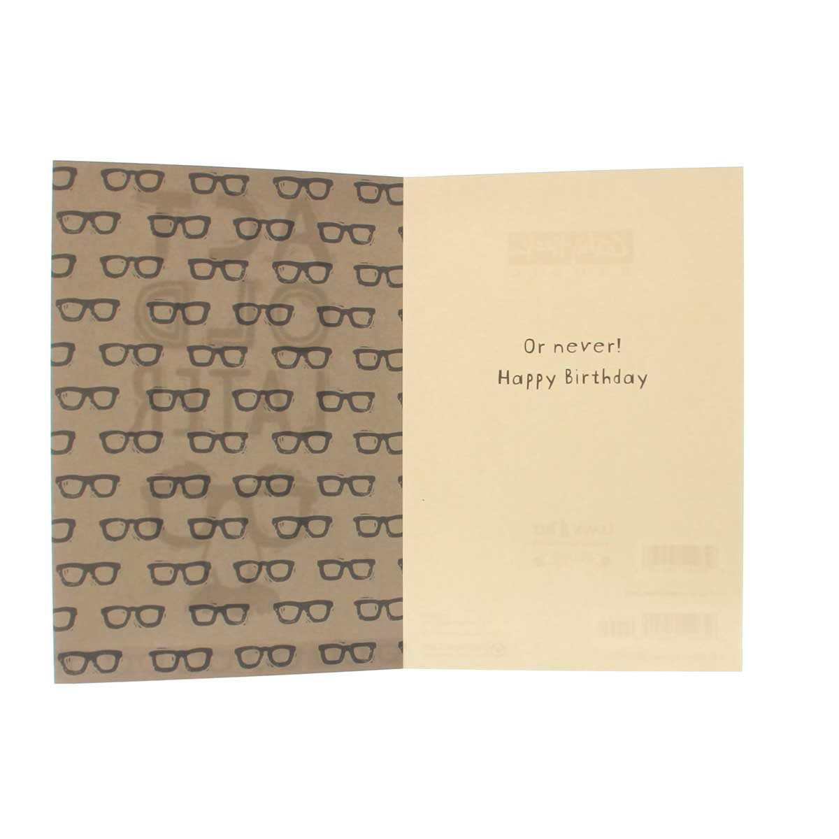 Birthday Card: "Act old later" w/ moustache