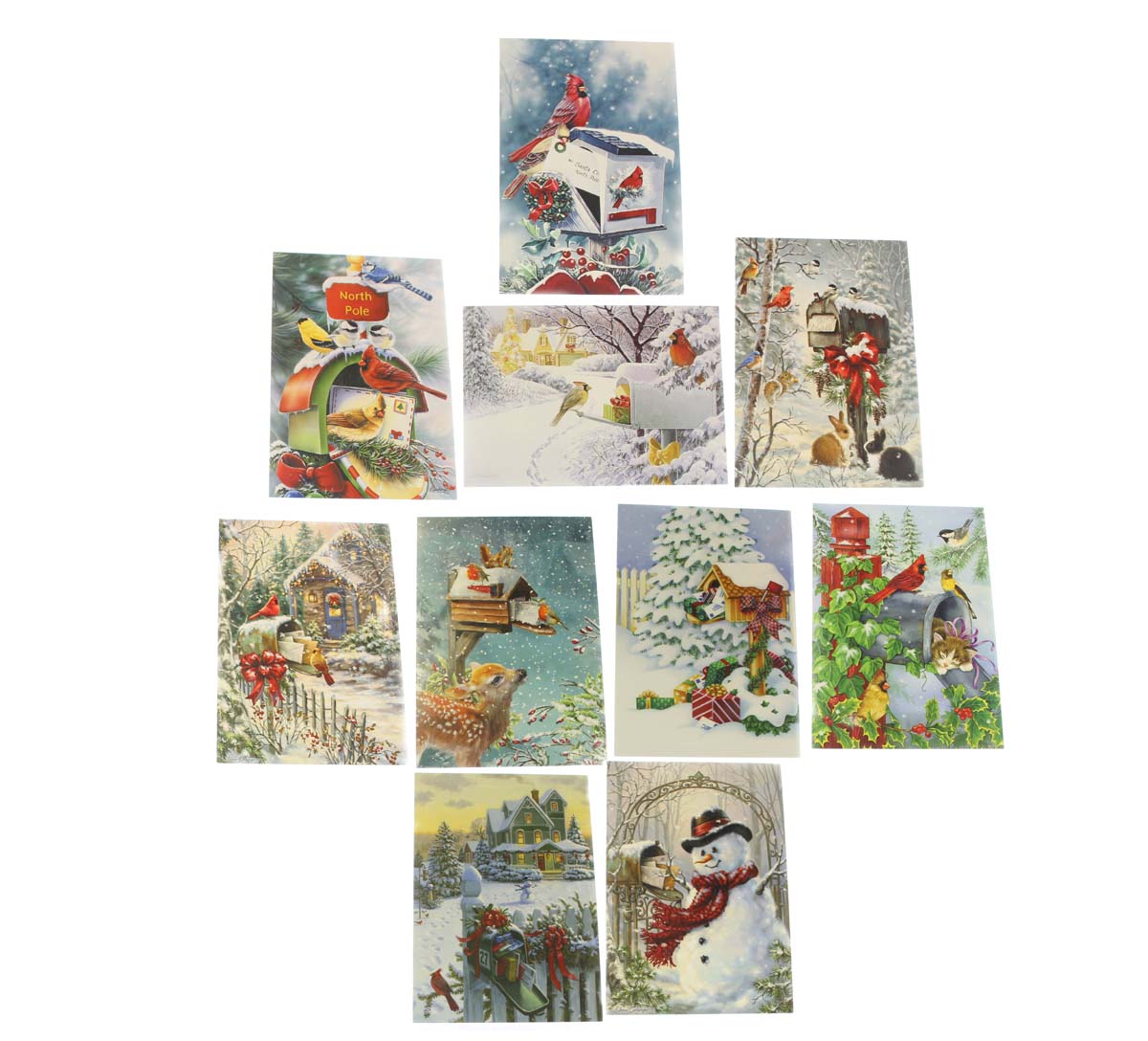 Christmas Cards, Boxed Assortment, 20 Cards/22 Envelopes, by Dona Gelsinger