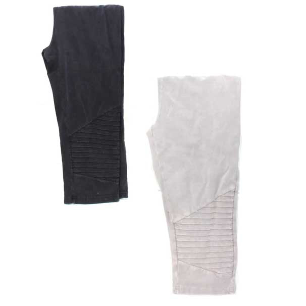 Charlie Paige Moto Capri Leggings XLarge Grey