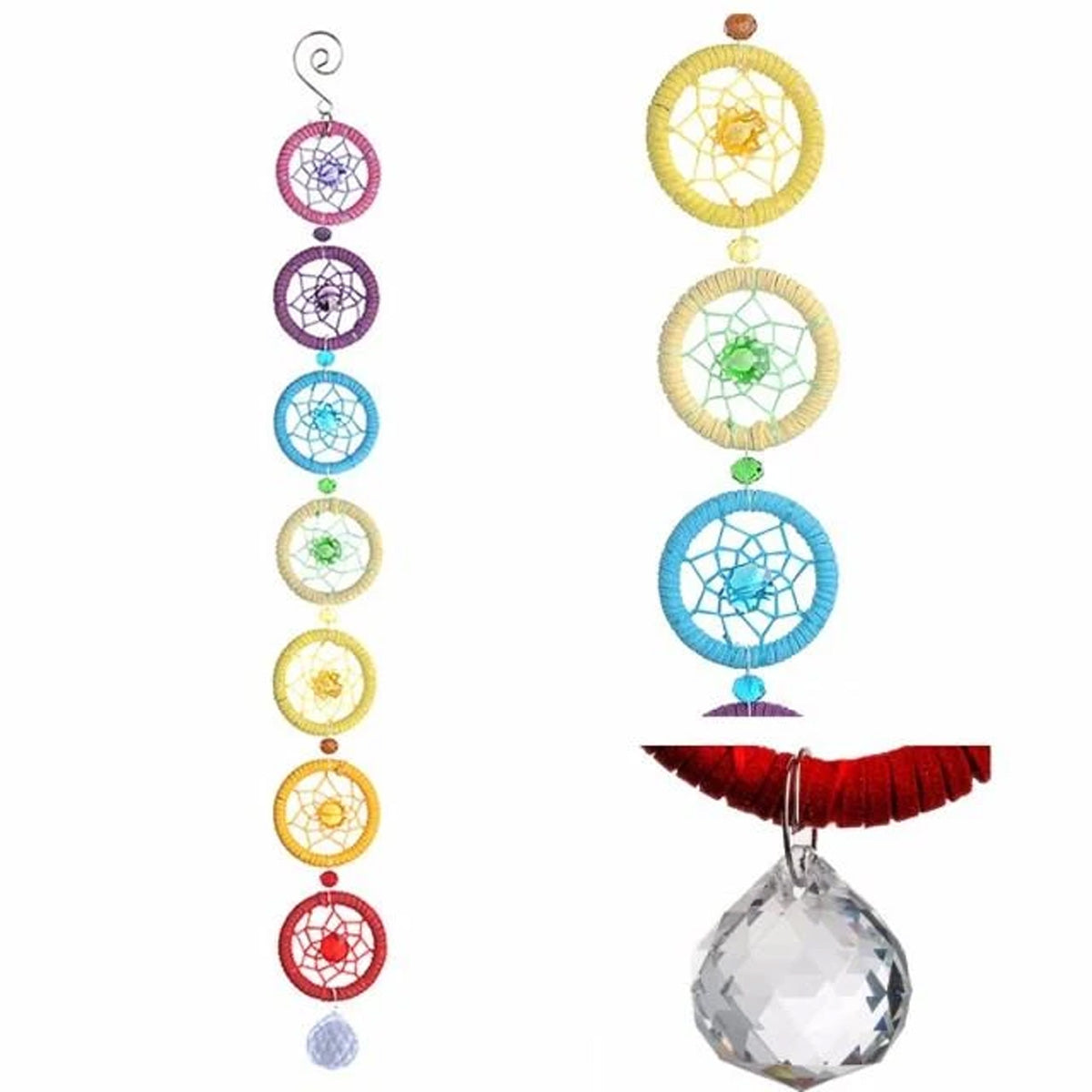 Multi Colored Chakra Dream-catchers