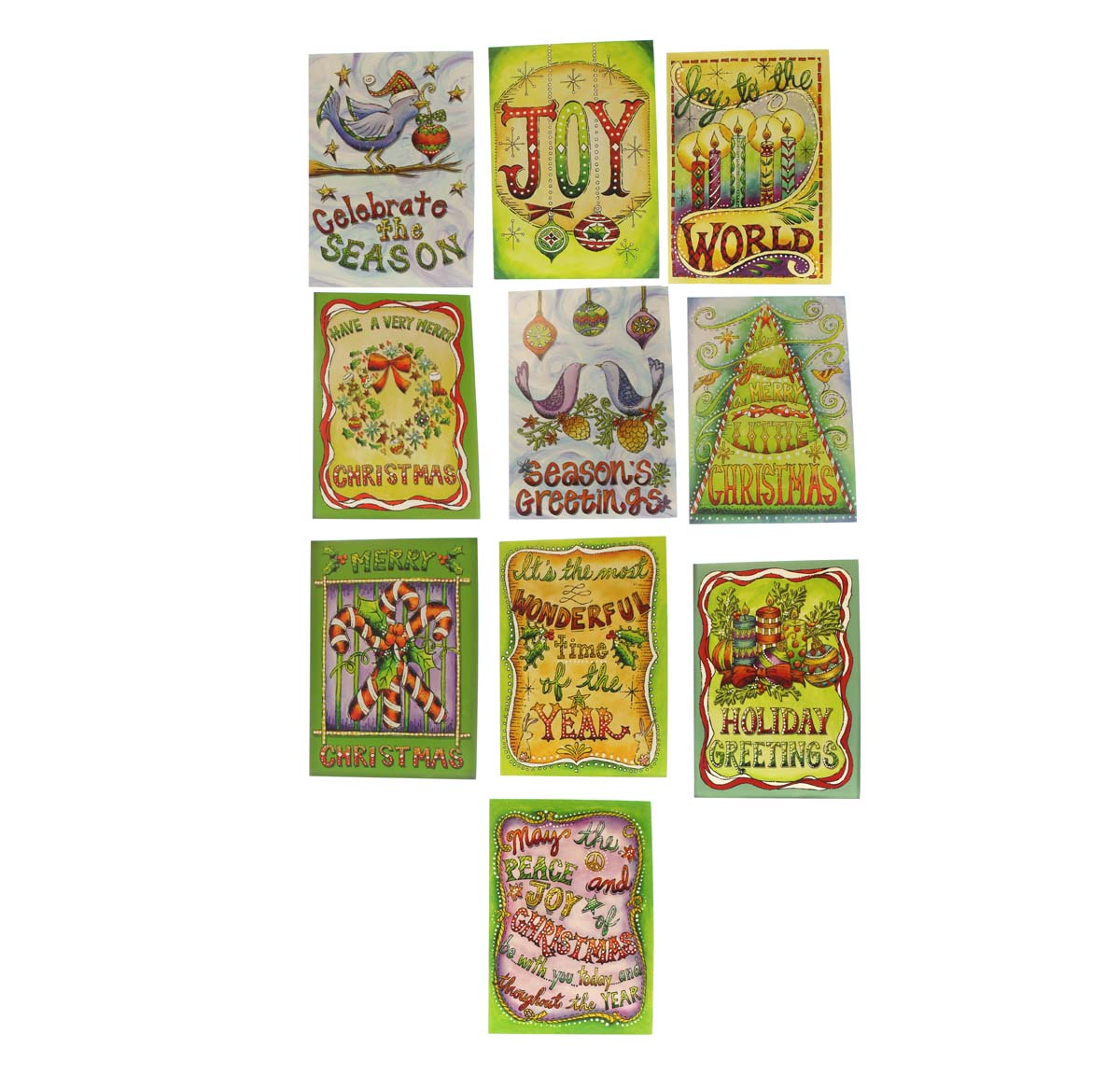 Christmas Cards, Boxed Assortment, 20 Cards/22 Envelopes, by Karen Embry