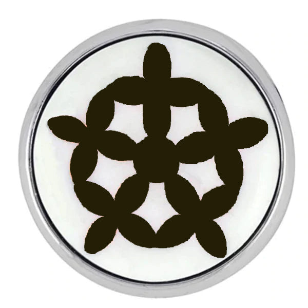 Ginger Snaps Moroccan Stamp - White/Antique Snap-Black