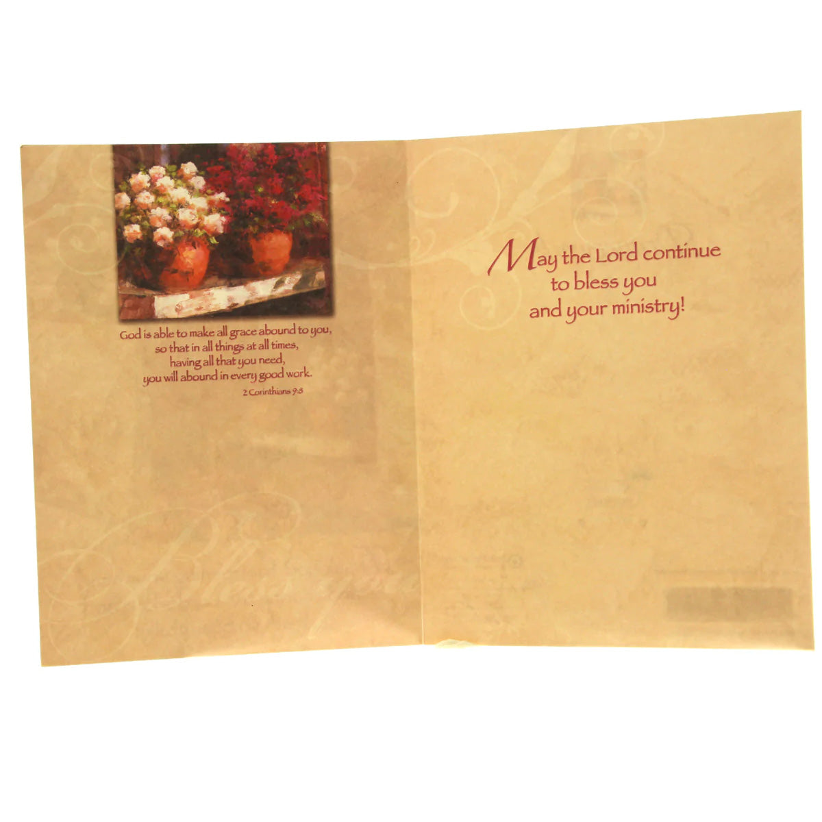 Ministry Appreciation Card: Thank you for...