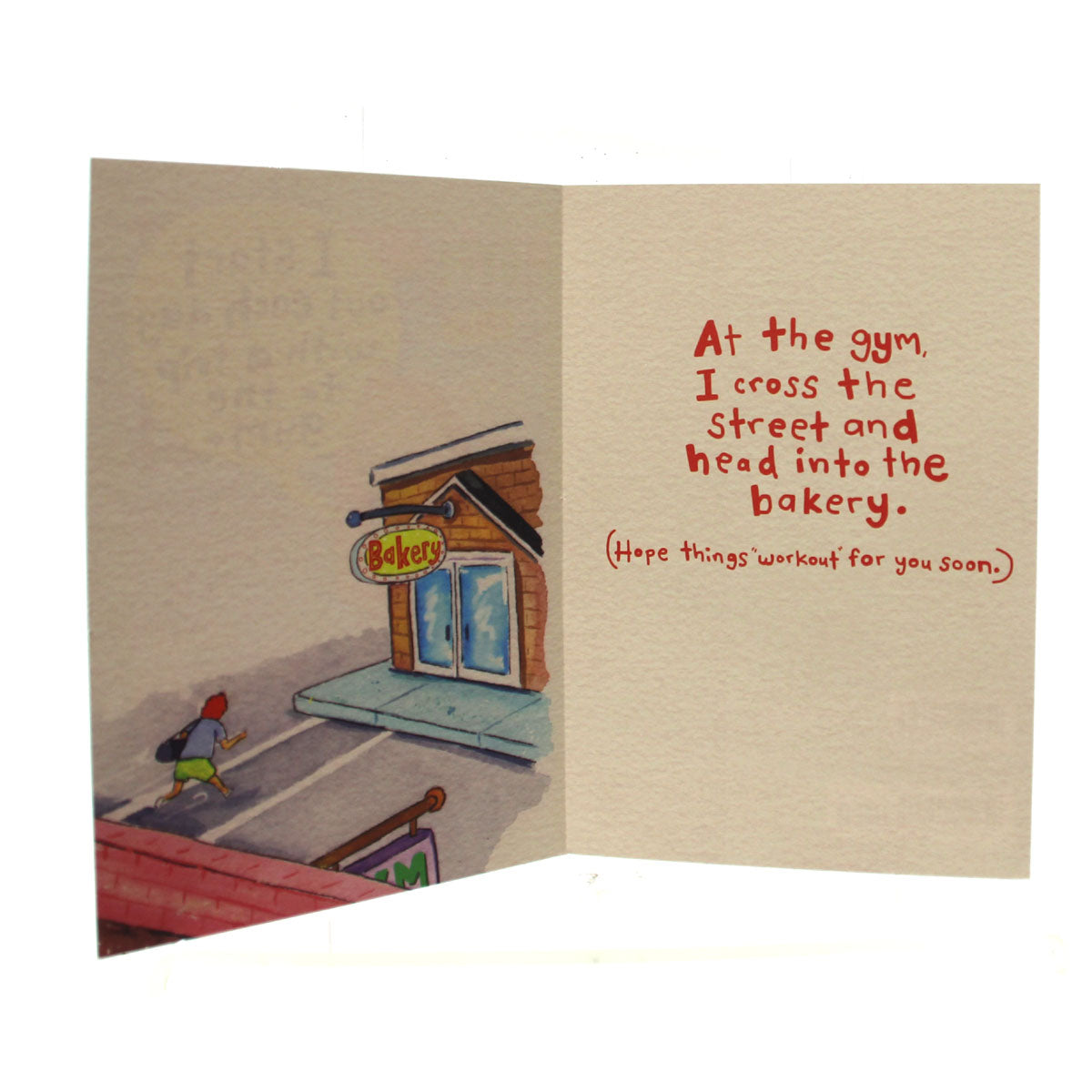 Encouragement & Support Card: I start out each day...trip to the gym